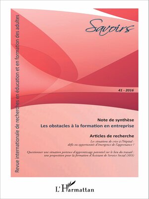 cover image of Les obstacles à la formation en entreprise